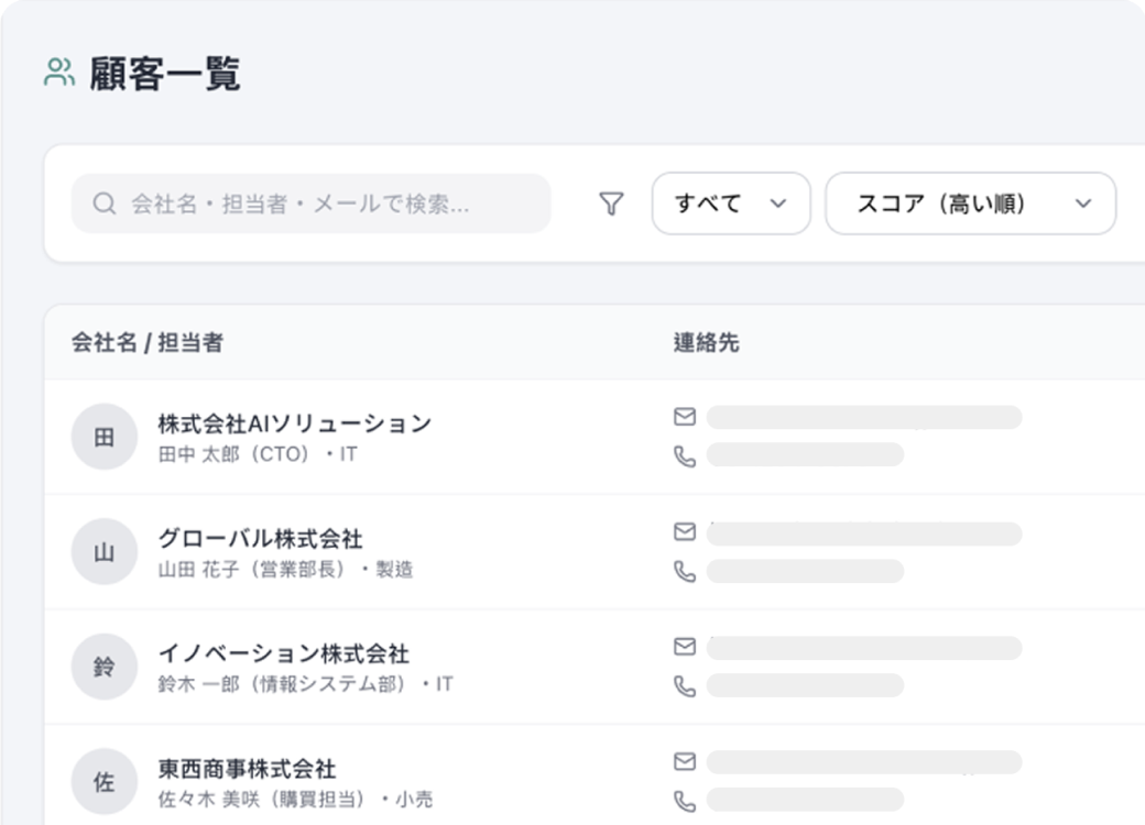 CRM(顧客連絡帳)